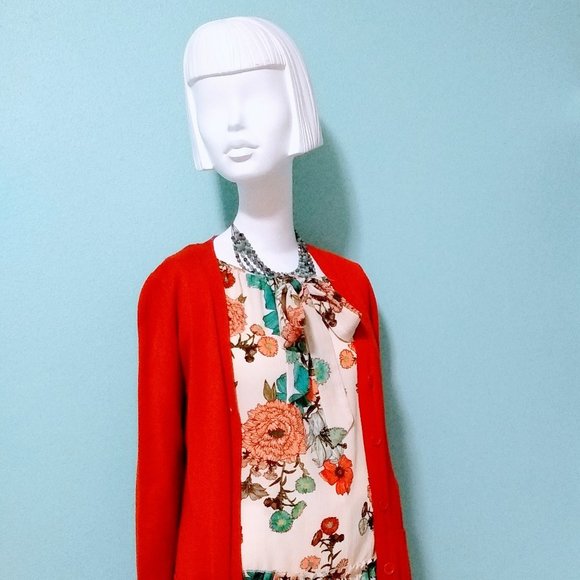 Sun and Moon Cream floral tunic top size S - Picture 5 of 8